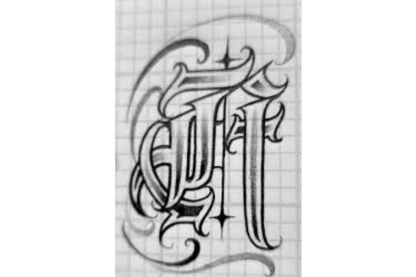 Letras abc Cholo Letter a Under Case