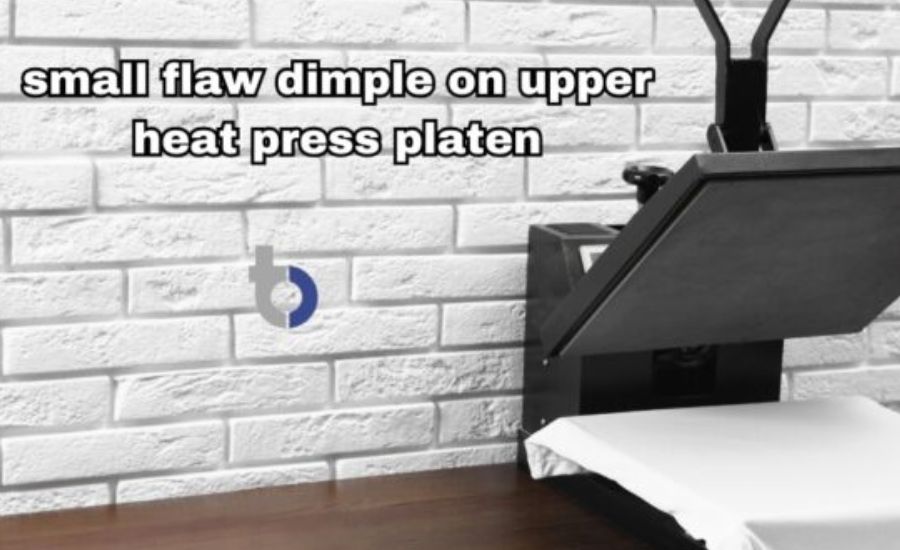 Small Flaw Dimple on Upper Heat Press Platen